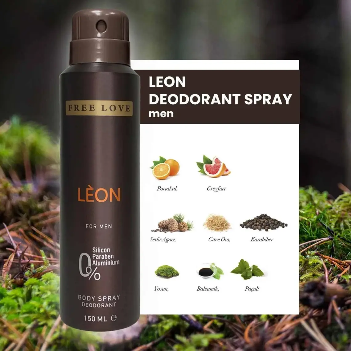 Free Love Leon Edp Erkek Parfüm 100 ml ve Deodorant 150 ml