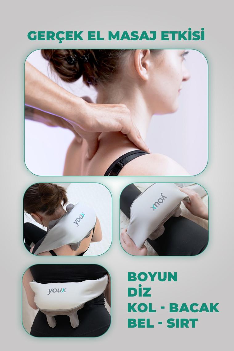 Magic Insan Eli Yoğurma Hisli Ovmalı Isıtmalı Masaj Aleti ( Şarjlı Edilebilir)