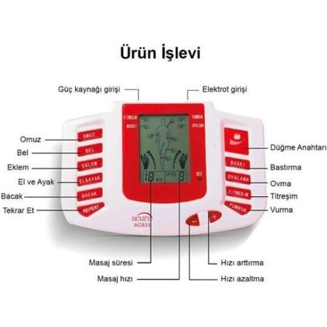 Acura AC-833 Basic Elektronik Masaj Aleti