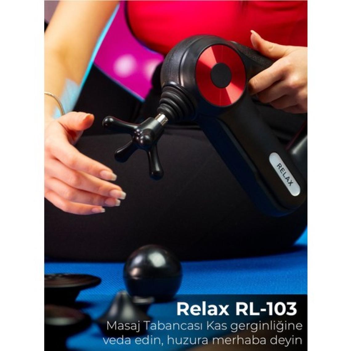 Relax 12 Başlıklı Vurmalı Masaj Tabancası Spor Sonrası Titreşimli Masaj Aleti