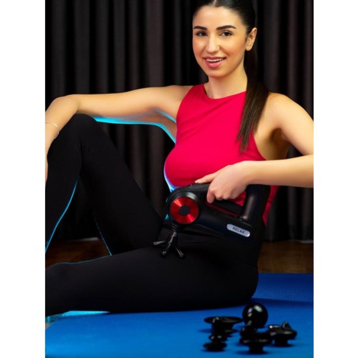 Relax 12 Başlıklı Vurmalı Masaj Tabancası Spor Sonrası Titreşimli Masaj Aleti