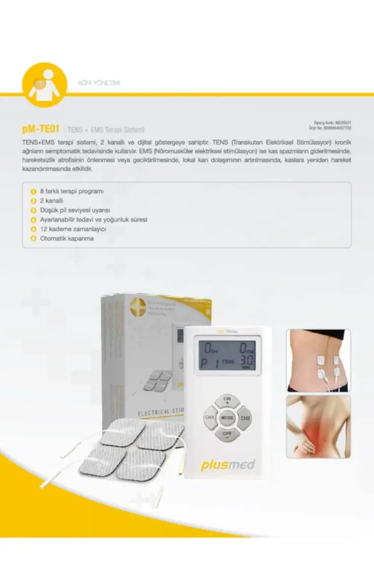 PLUSMED  PM-TE01 Tens + Ems Terapi Sistemi TE01