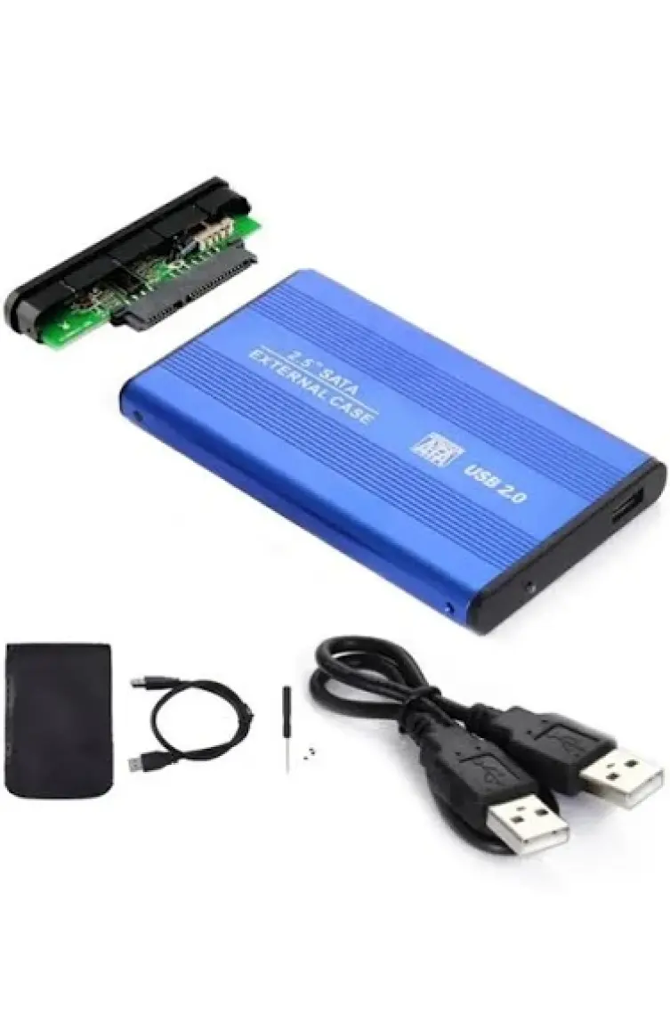Maxgo 2001b 2.5" Usb Harici Ssd Harddisk Hdd Kutusu Sata Hard Disk Harici - Kılıf - Mavi