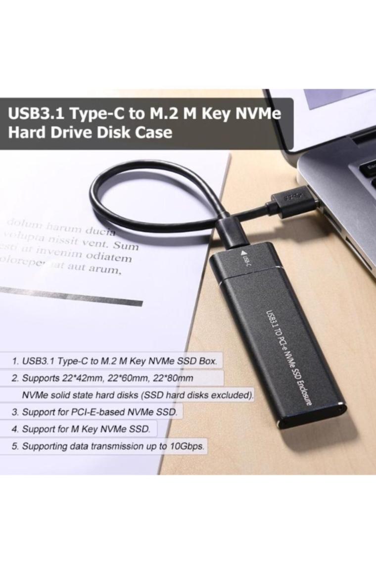 Maxgo 3003 USB 3.1 Type C To Pci-E Express Nvme SSD M.2 M-Key Hard Disk Kutusu