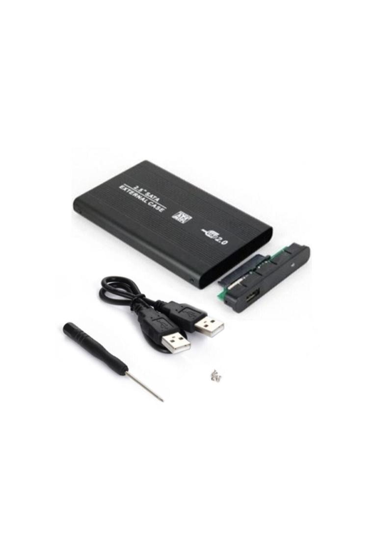 Wozlo 2.5 USB Sata HDD SSD Harddisk Kutusu Alüminyum Gövde Harici HDD Kutu - Siyah