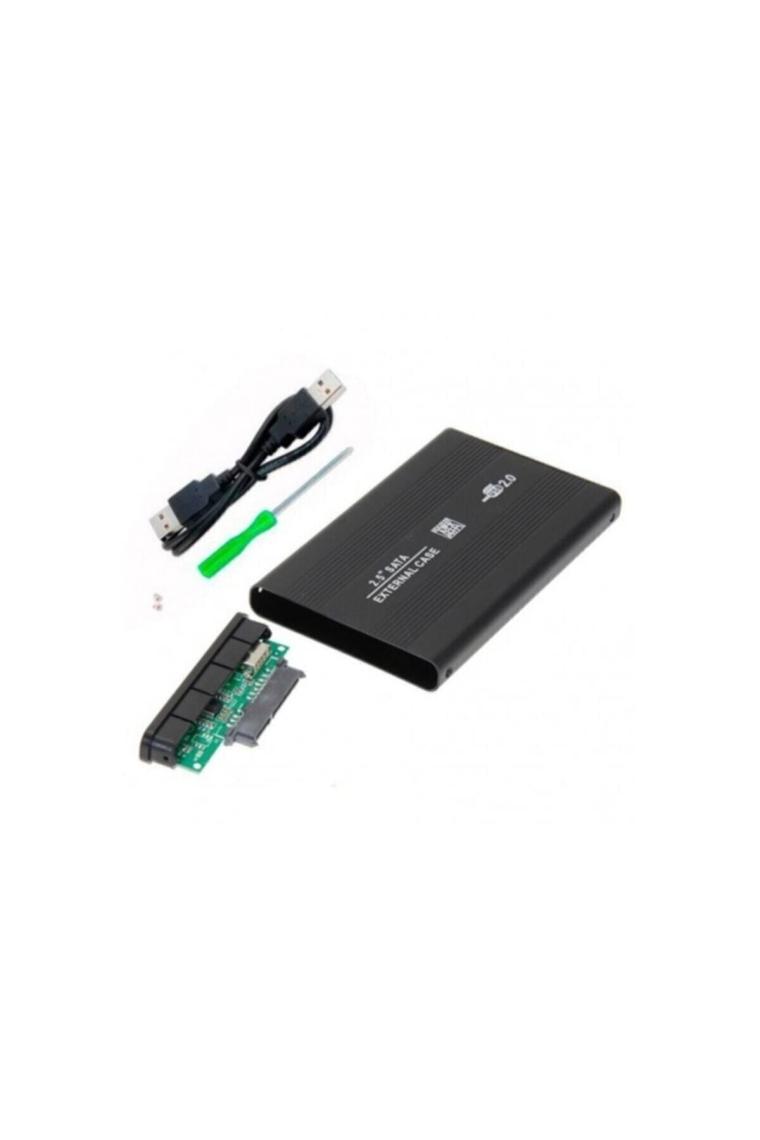 Wozlo 2.5 USB Sata HDD SSD Harddisk Kutusu Alüminyum Gövde Harici HDD Kutu - Siyah
