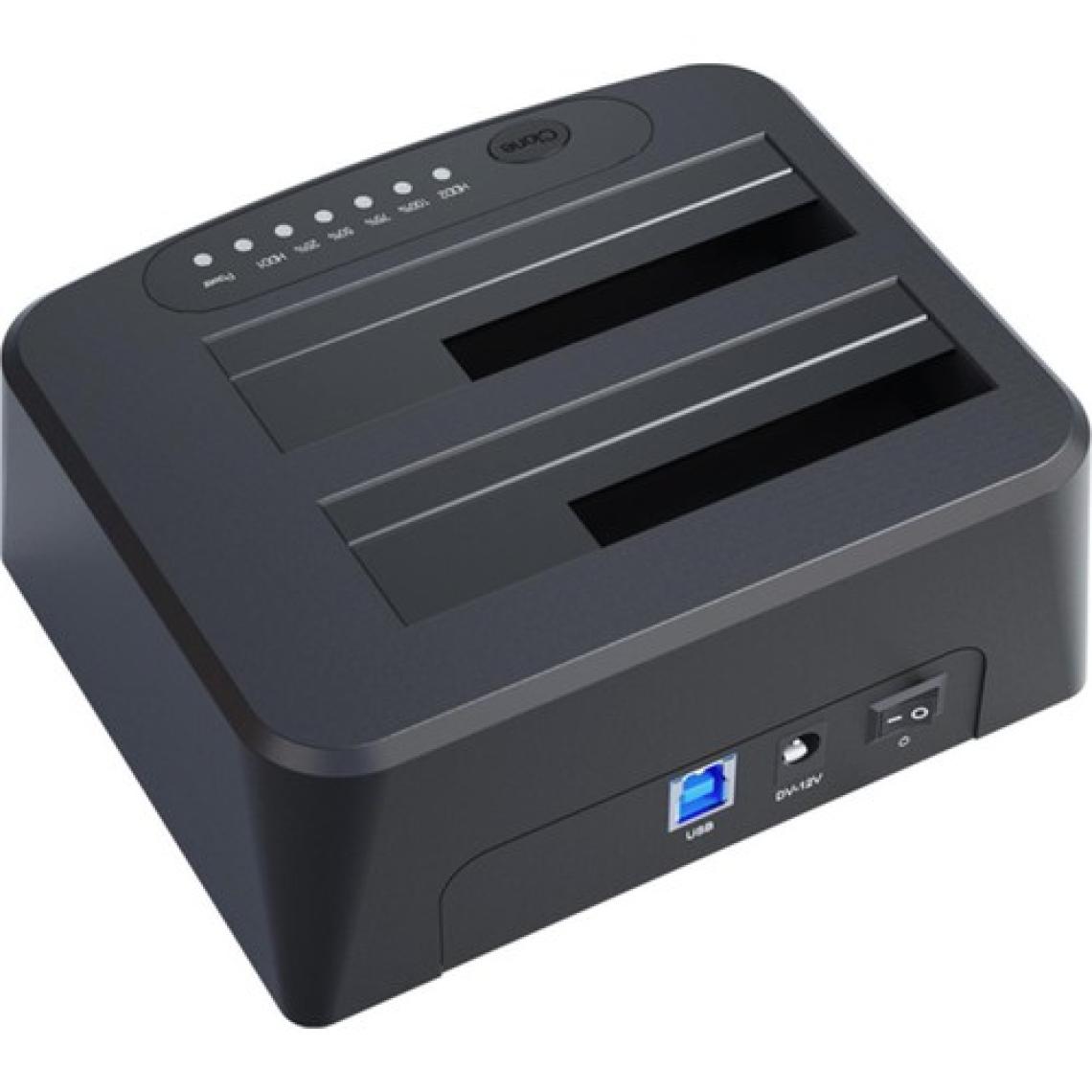Dm Çift Slotlu Offline Clone Usb3.0 Sata 2.5 / 3.5 Inch HDD SSD Dock Station Klonlama
