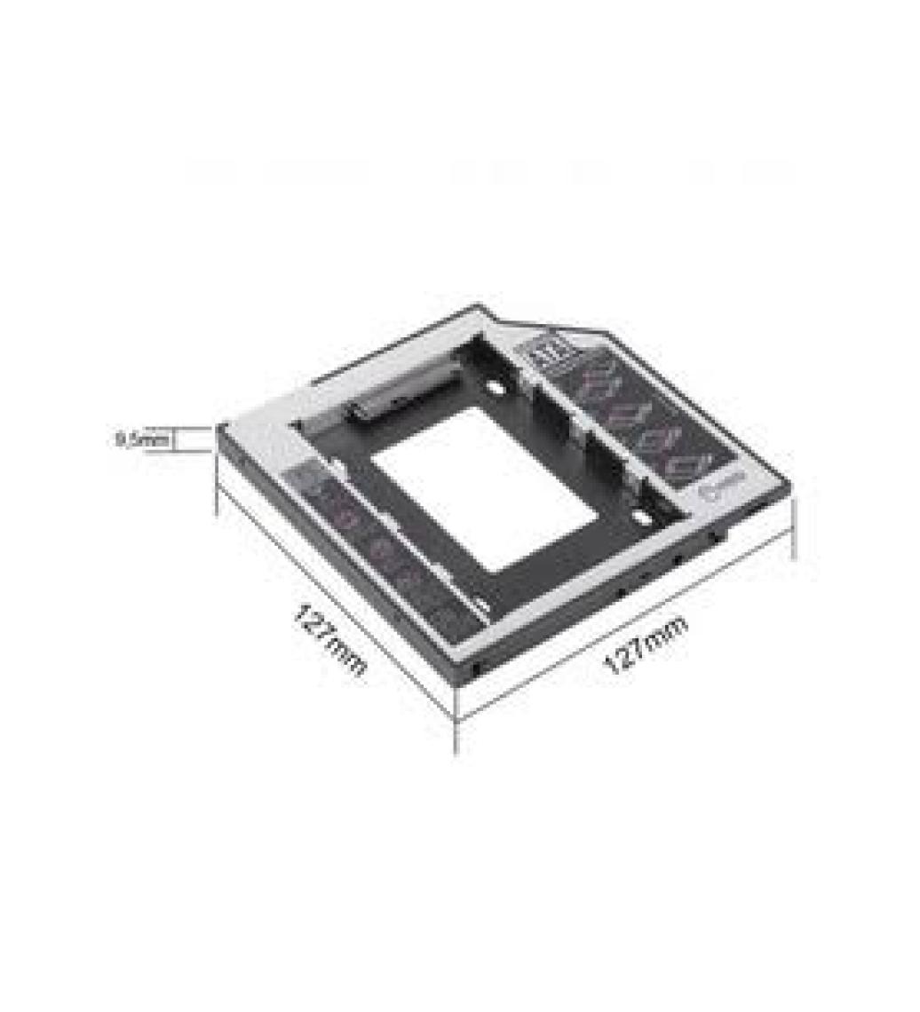 Efiks 9.5 mm HDD Slim Caddy Laptop DVD To SSD Kutu Sata