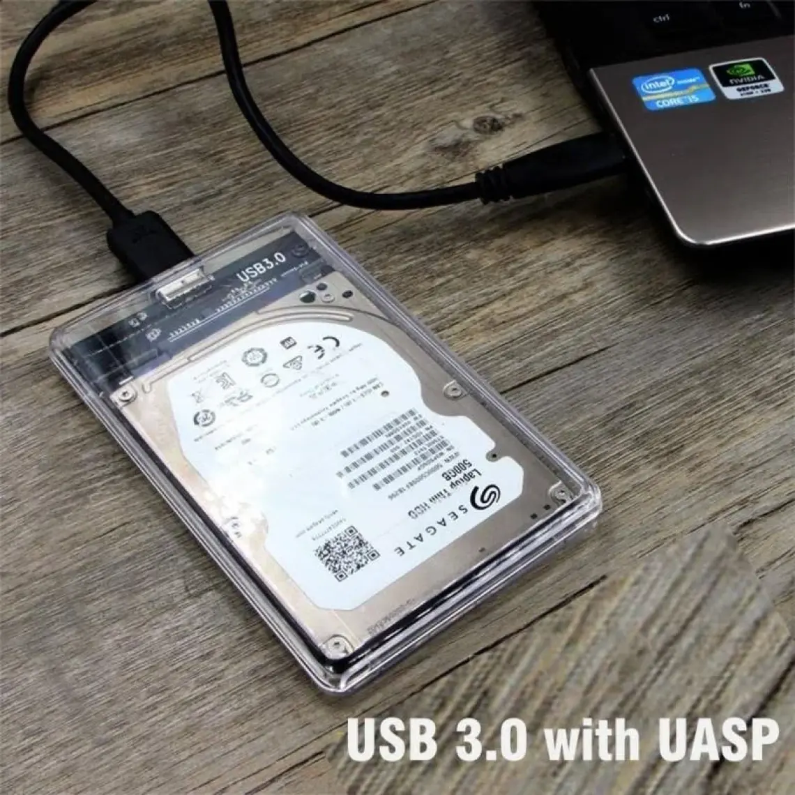 Alfais 4266 2.5" USB 3.0 Harici SSD Harddisk Şeffaf Taşınabilir HDD Kutusu