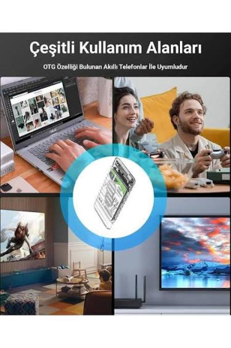 Orico Usb3.2 Gen2 6gbps Type-C 2.5” Inch Sata SSD Hard Disk Kutusu Şeffaf