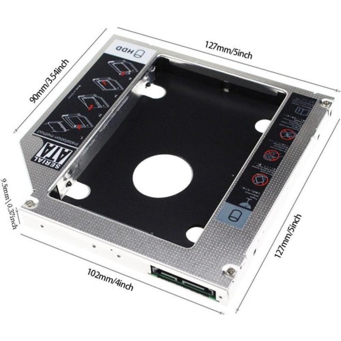 Codegen Codmax 9.5mm Notebook Slim 2.5" Sata HDD ve SSD Disk Kutusu (CDG-HDC-095)