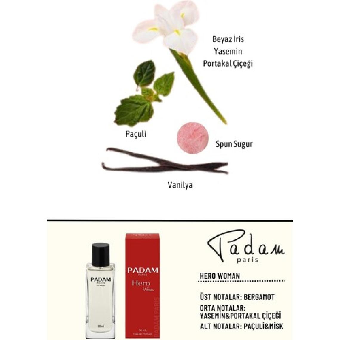 Padam Paris Hero Woman EDP Kadın Parfüm PDMPRFB01 50 ml