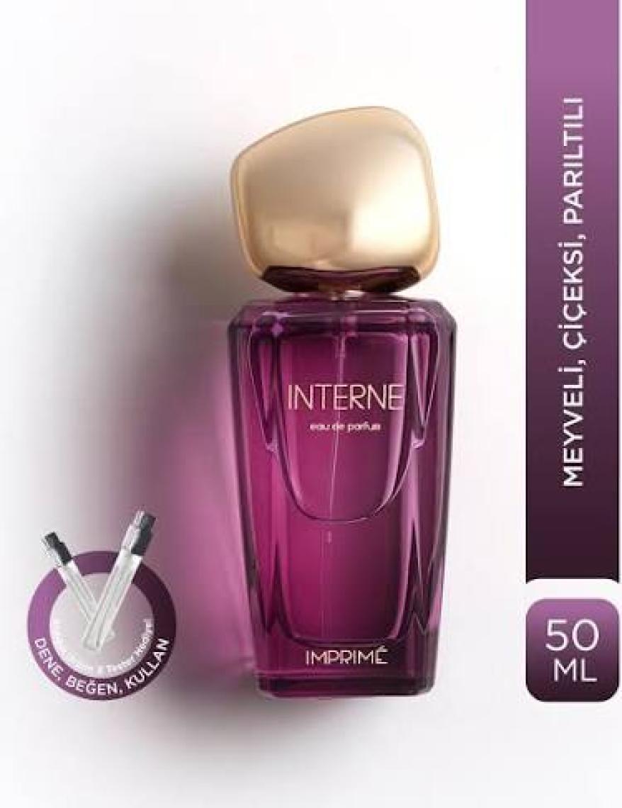 Imprime Interne EDP Kadın Parfüm 50ml | Meyveli ve Çiçeksi | Bergamot, Şeftali, Yasemin, Zambak, Misk, Amber