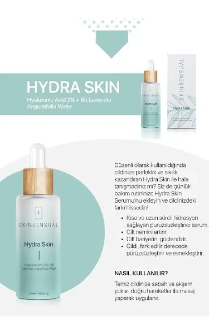 Skin Sensual Hydra Skin Nem Serumu Yoğun Nemlendirme 30 ml