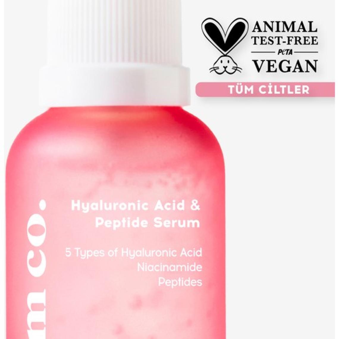 Cream Co. Nemlendirici Canlandırıcı Aydınlatıcı Dolgunlaştırıcı Hyaluronik Asit Peptit Serum Tüm Cilt Tipleri