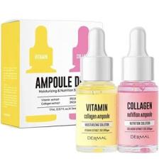 Dermal  2'li Yaşlanma Karşıtı Serum Set Elastikiyet, Canlılık ve Parlaklık  Vitamin & Kolajen 17ml*2
