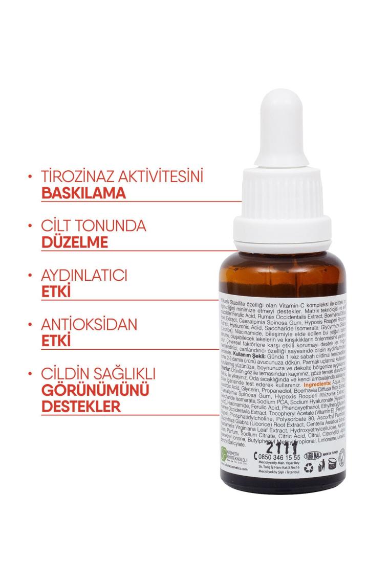 C Vitamini Serum Leke Karşıtı 30 ml (3% Ethyl Ascorbic Acid ve Niacinamide)