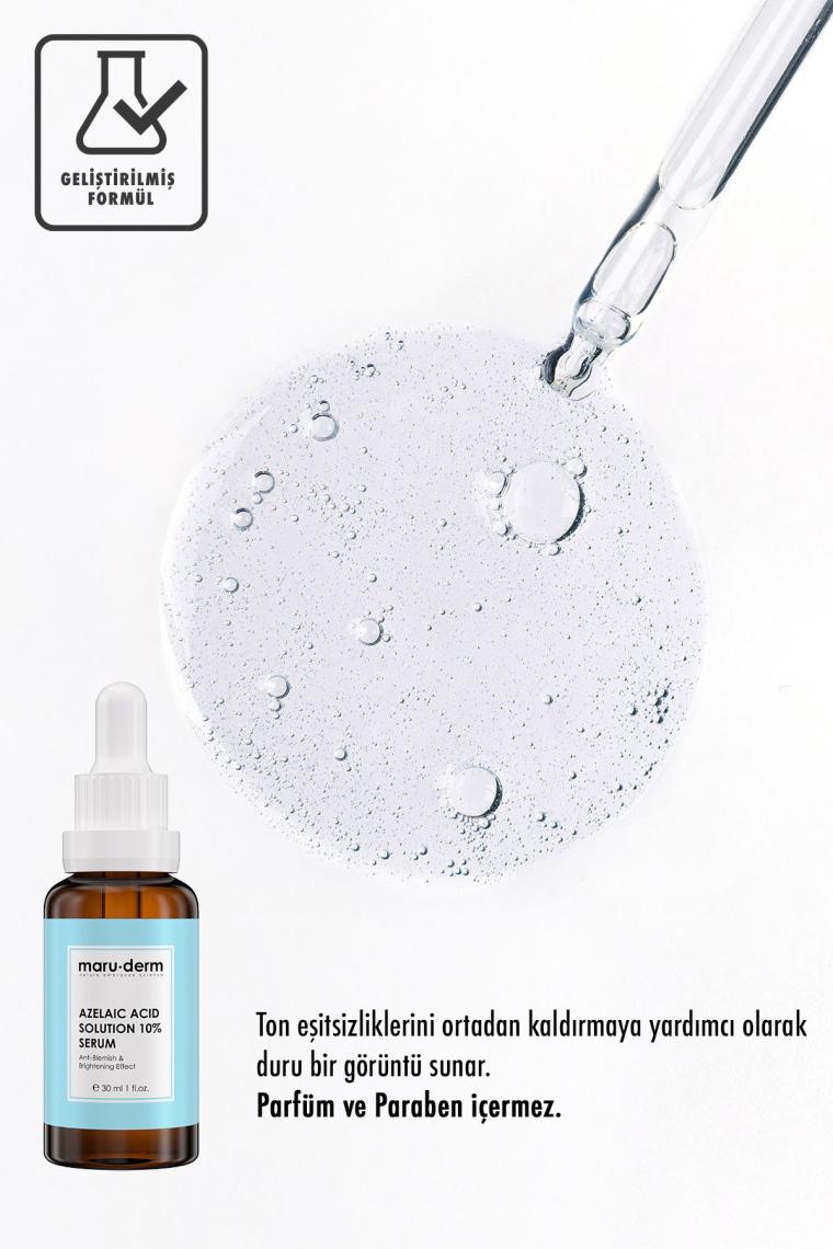 Maruderm Azelaik Asit Solüsyon %10 Aydınlatıcı Leke Karşıtı Cilt Bakım Serumu 30 ML