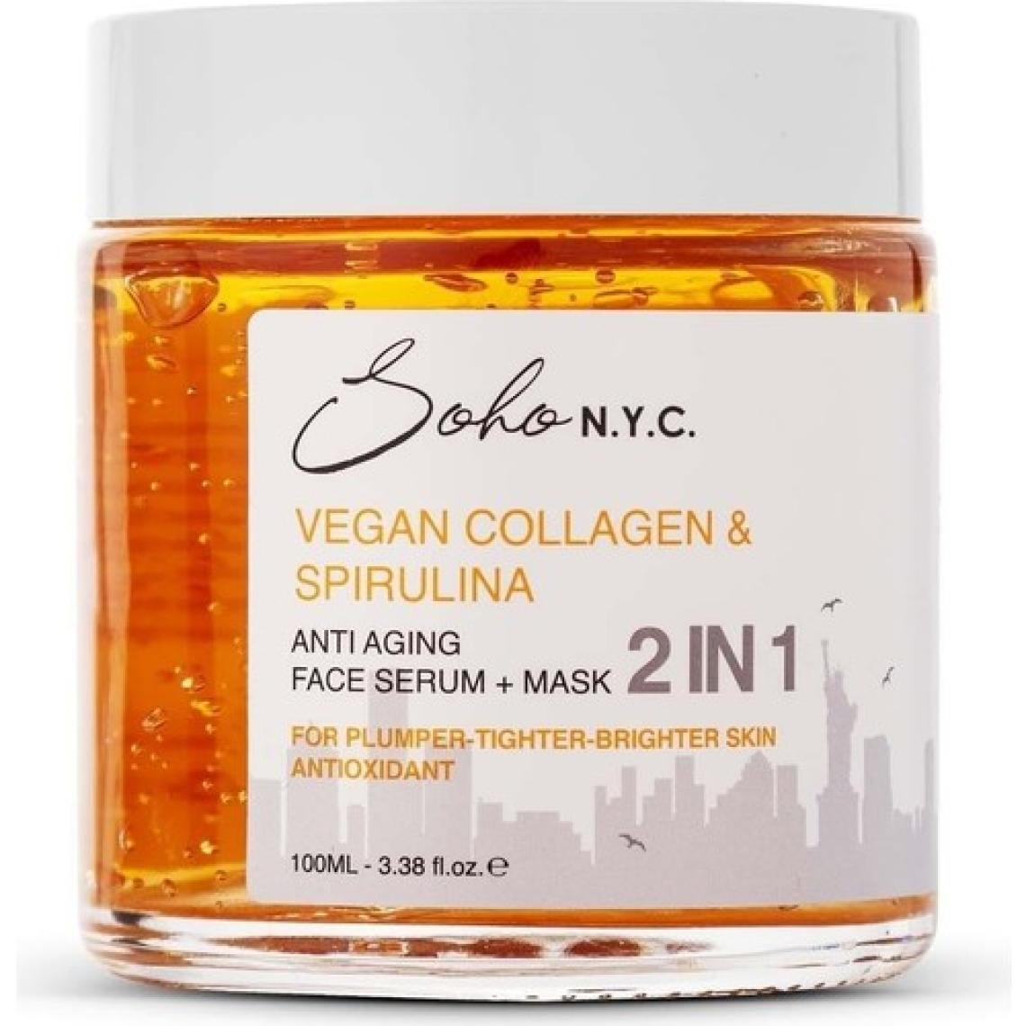 Soho N.y.c. Vegan Kolajen Anti Aging-Yaşlanma Önleyici Durulanmayan Maske Etkili Serum 100 ml