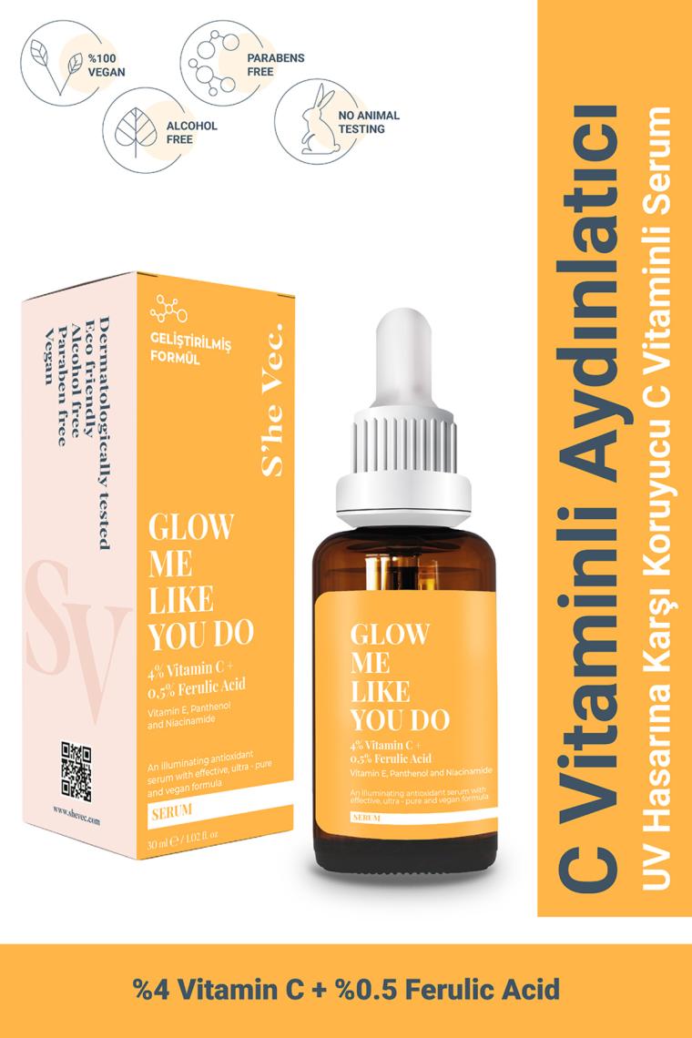 Glow Me Lıke You Do Antioksidan Kompleksi Ile Cildi Yaşlanma Faktörlerinden Koruyan C Ferulik Serum