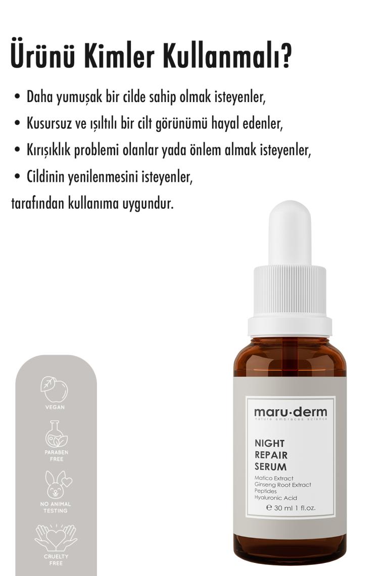 Maruderm Night Repair Gece Onarıcı Cilt Bakım Serumu 30 Ml