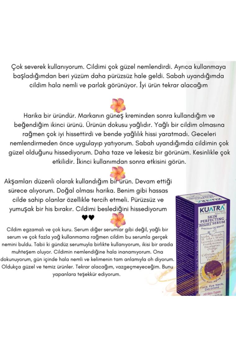 Skin Perfecting Night Serum (DOĞAL İÇERİK, ANTİAGİNG, LEKE KARŞITI, İDEAL CİLT GÖRÜNÜMÜ)