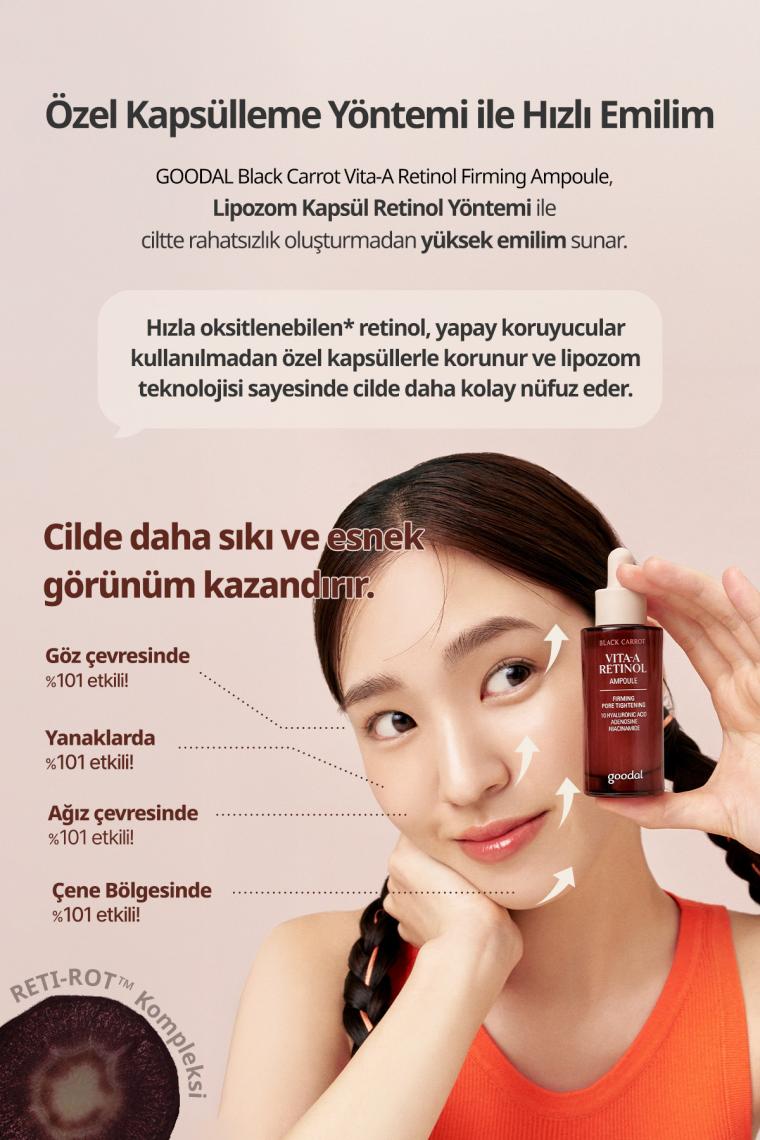 Goodal Black Carrot Vita - A Retinol Ampoule - Siyah Havuç Özlü Retinol Ampul