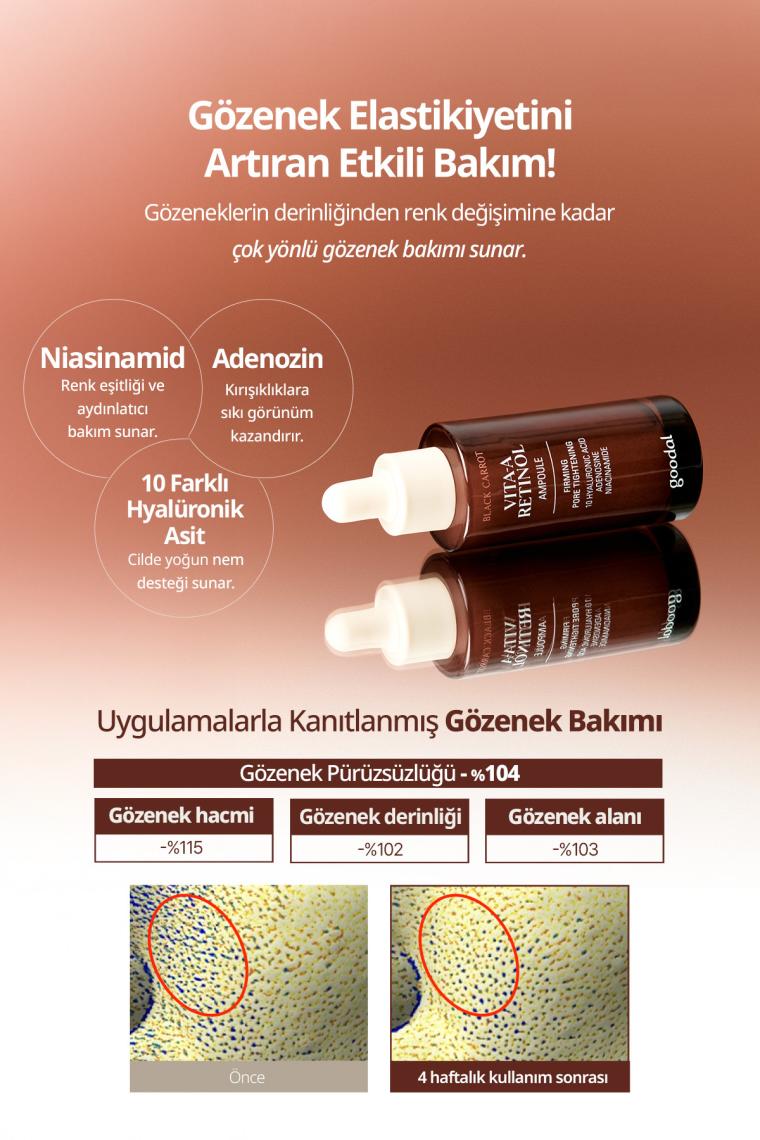 Goodal Black Carrot Vita - A Retinol Ampoule - Siyah Havuç Özlü Retinol Ampul