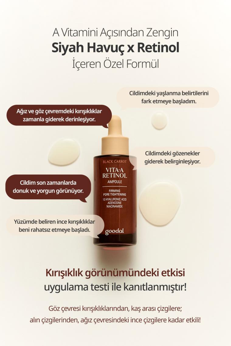 Goodal Black Carrot Vita - A Retinol Ampoule - Siyah Havuç Özlü Retinol Ampul
