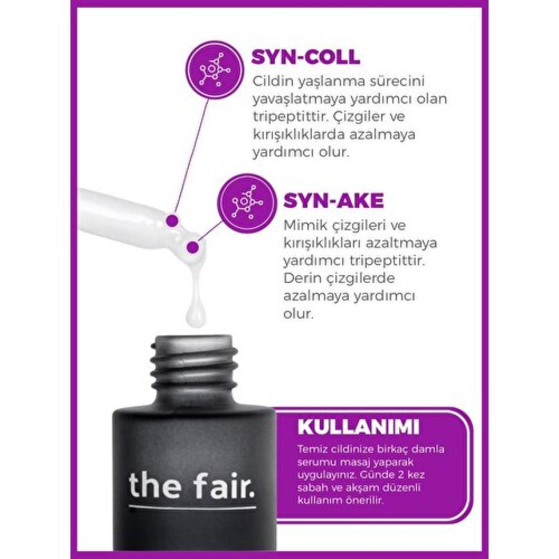 the fair Lift-Up Now Sıkılaştırıcı Yaşlanma Karşıtı Vegan Cilt Serumu %1 Syn-Coll + %1 Syn-Ake  30 ml