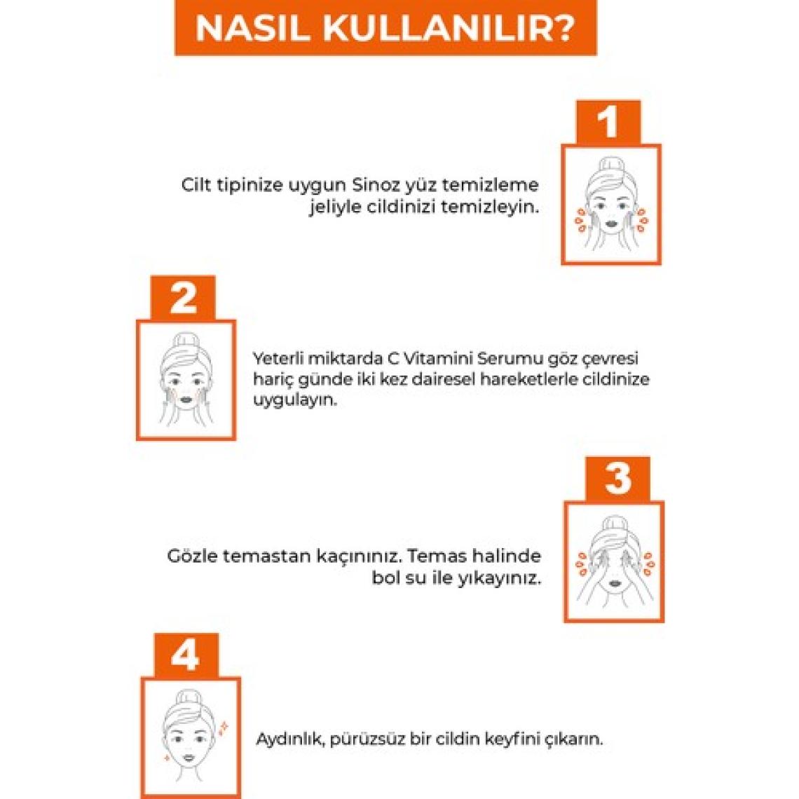 Sinoz Vitamin C %4 Niacinamide %2 Yüz Serumu 30 ml Tüm Ciltler İçin