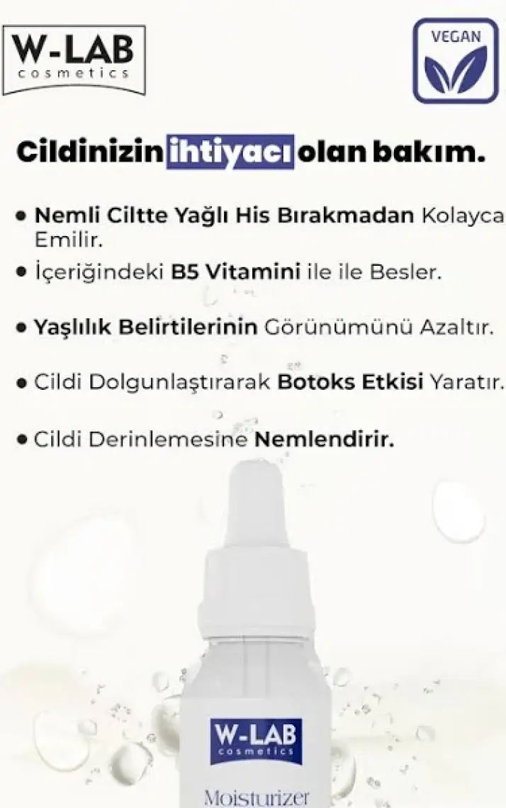 W-Lab Kozmetik Moisturizer Serum 30 ml