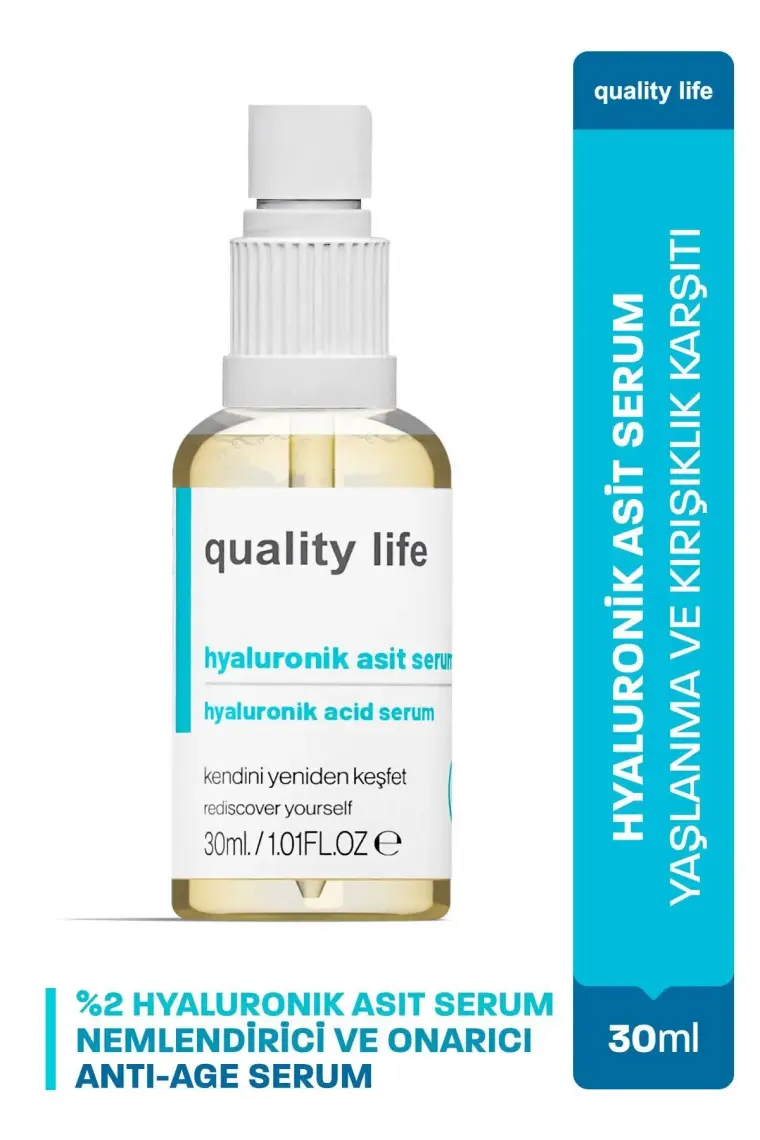 Quality Life Hyaluronic Acid Serum - Yaşlanma Karşıtı Nemlendirici Yenileyici Cilt Serumu Hyaluronik Asit Serum