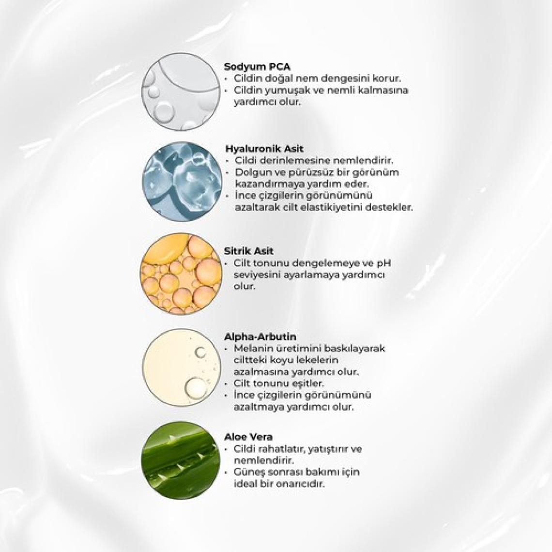WIWIFY Leke Gidermeye Yardımcı ve Cilt Tonu Eşitleyici Cilt Bakım Serumu Arbutin %2 Hyaluronic Acid