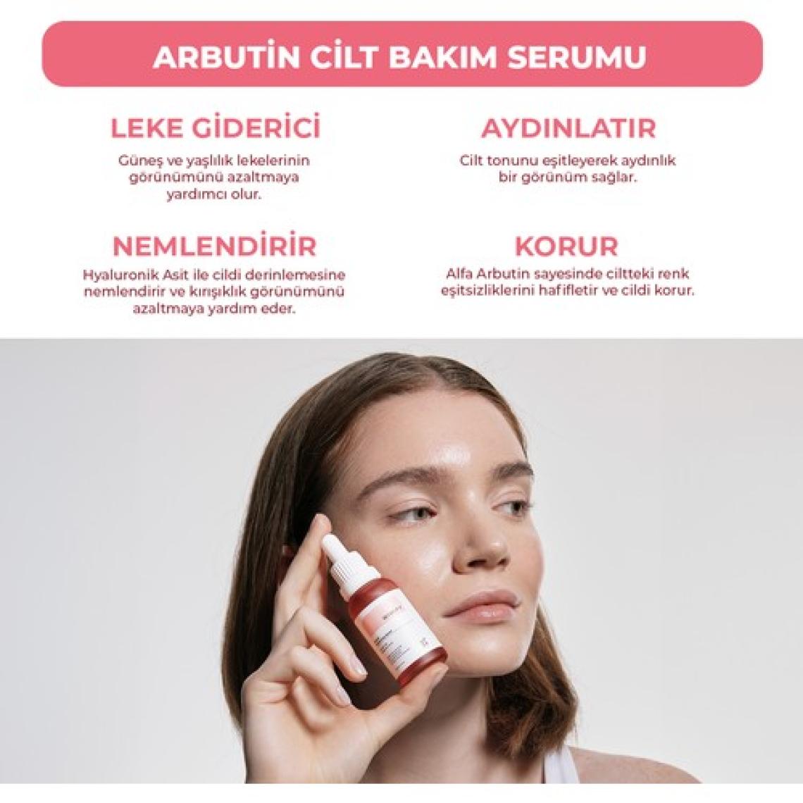 WIWIFY Leke Gidermeye Yardımcı ve Cilt Tonu Eşitleyici Cilt Bakım Serumu Arbutin %2 Hyaluronic Acid