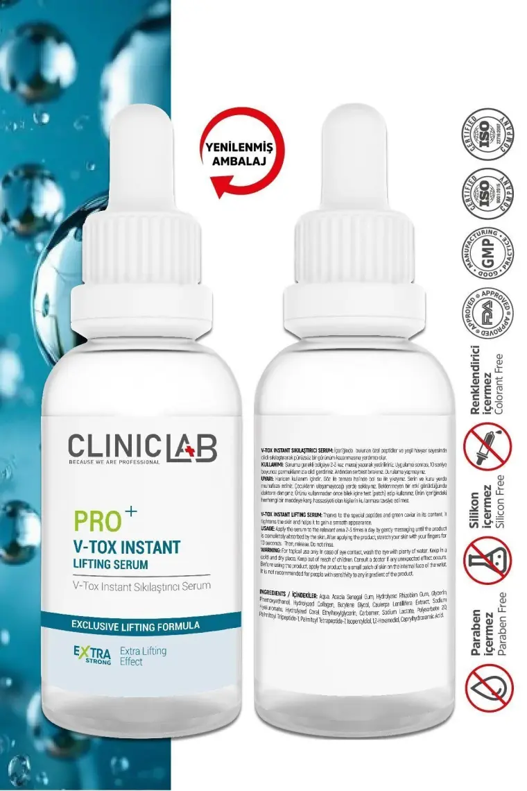 Cliniclab Pro+ V-Tox Anında Sıkılaştırıcı Serum 30 ml