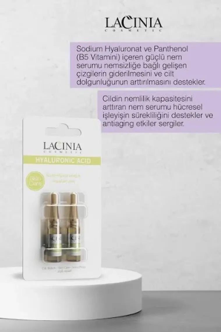 Lacinia Hyaluronic Acid 2`li Cilt Serum Nemlendirici Anti Aging