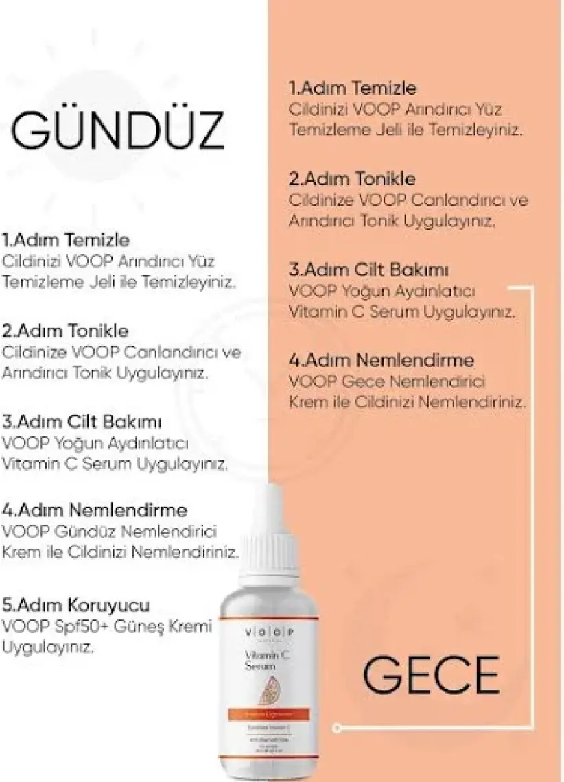 VOOP C Vitamini Serum - 30 ml | Yağ Bazlı (%10 Vitamin C + Baobab Oil)