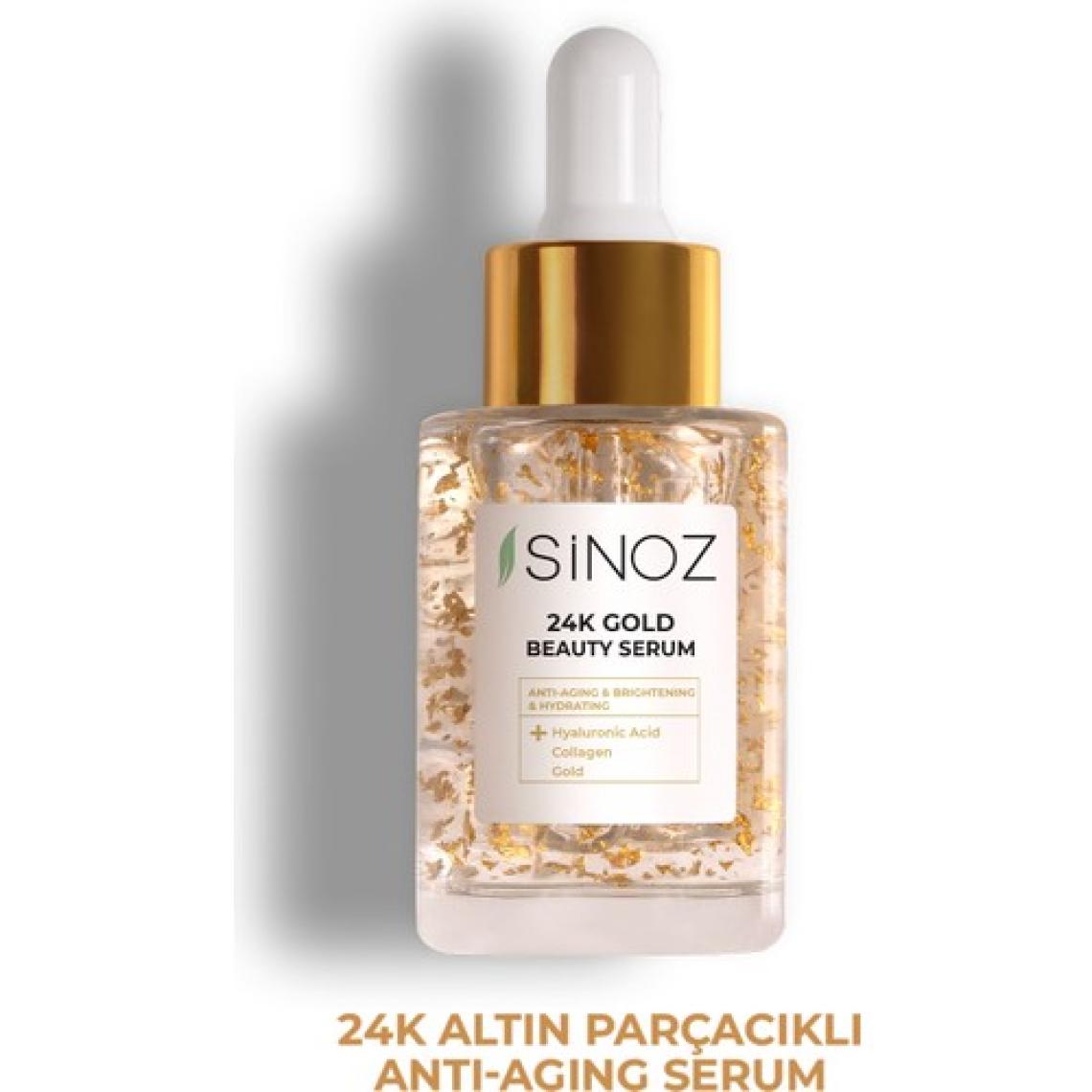 Sinoz 24k Altın Parçacıklı Hyaluronik Asit Içeren Kolajen Cilt Bakım Serum 30 ml