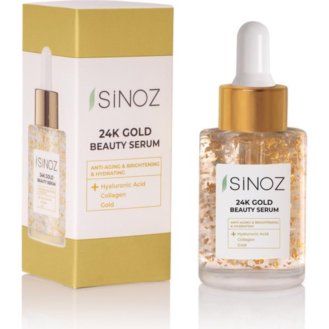 Sinoz 24k Altın Parçacıklı Hyaluronik Asit Içeren Kolajen Cilt Bakım Serum 30 ml