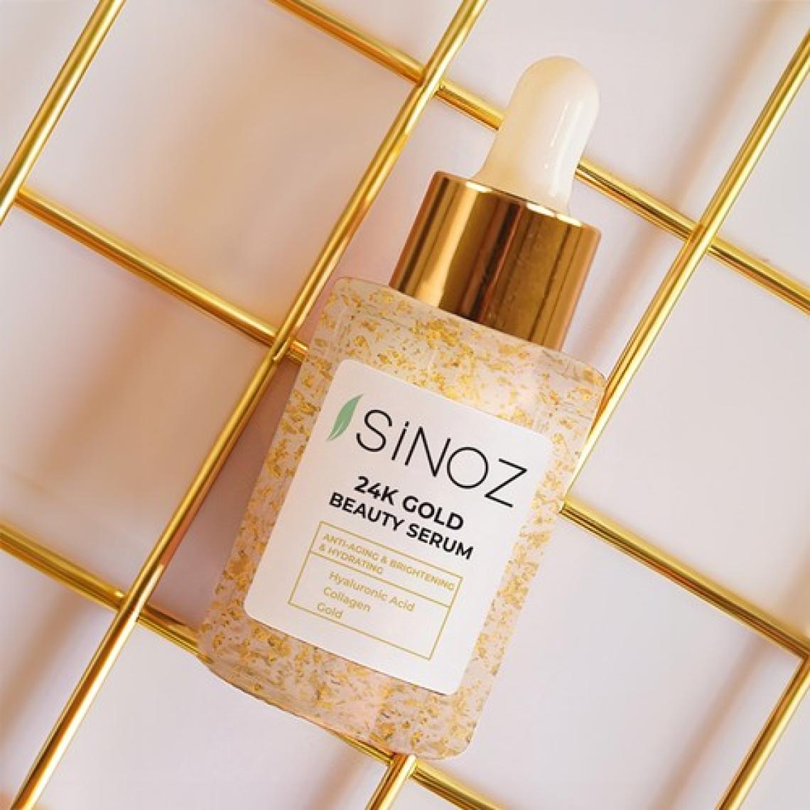 Sinoz 24k Altın Parçacıklı Hyaluronik Asit Içeren Kolajen Cilt Bakım Serum 30 ml