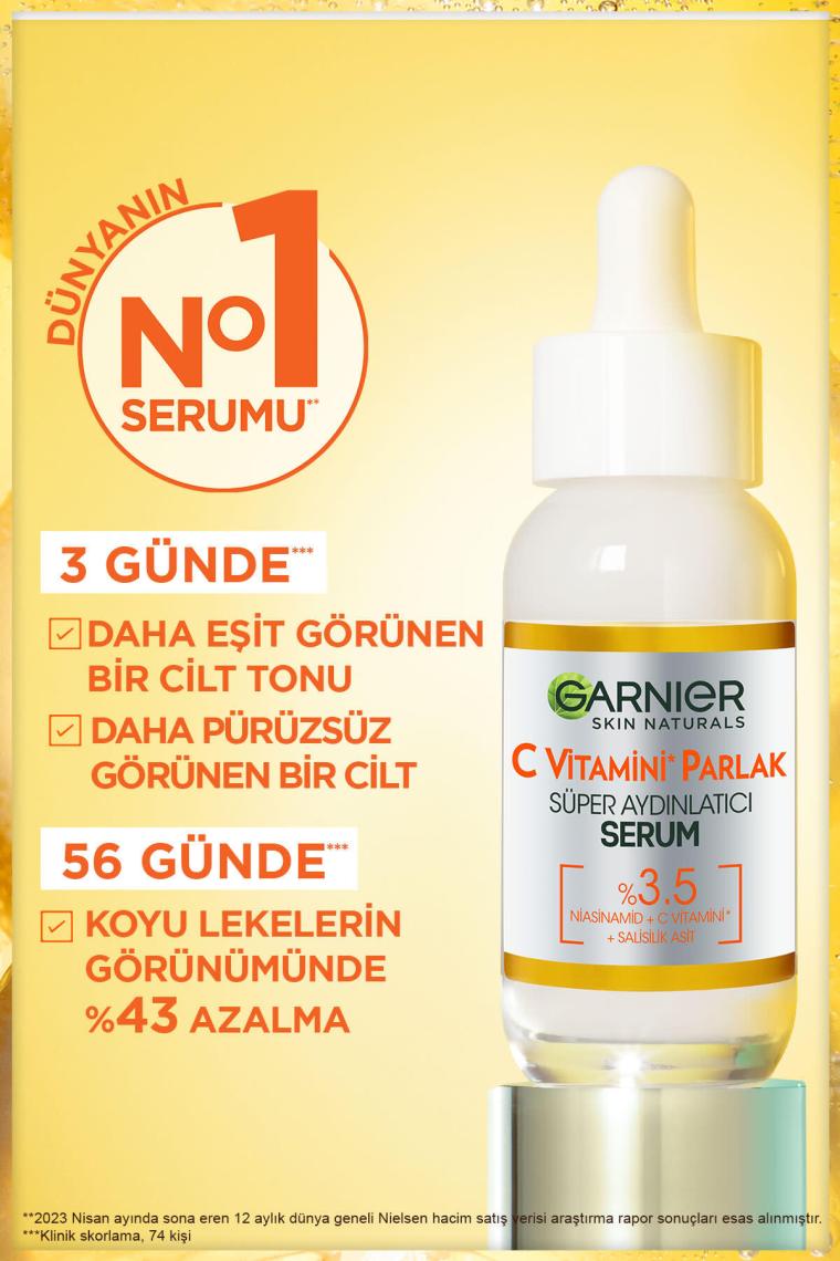 Garnier Skin Naturals C Vitamini Parlak Süper Aydınlatıcı Serum 30 ml