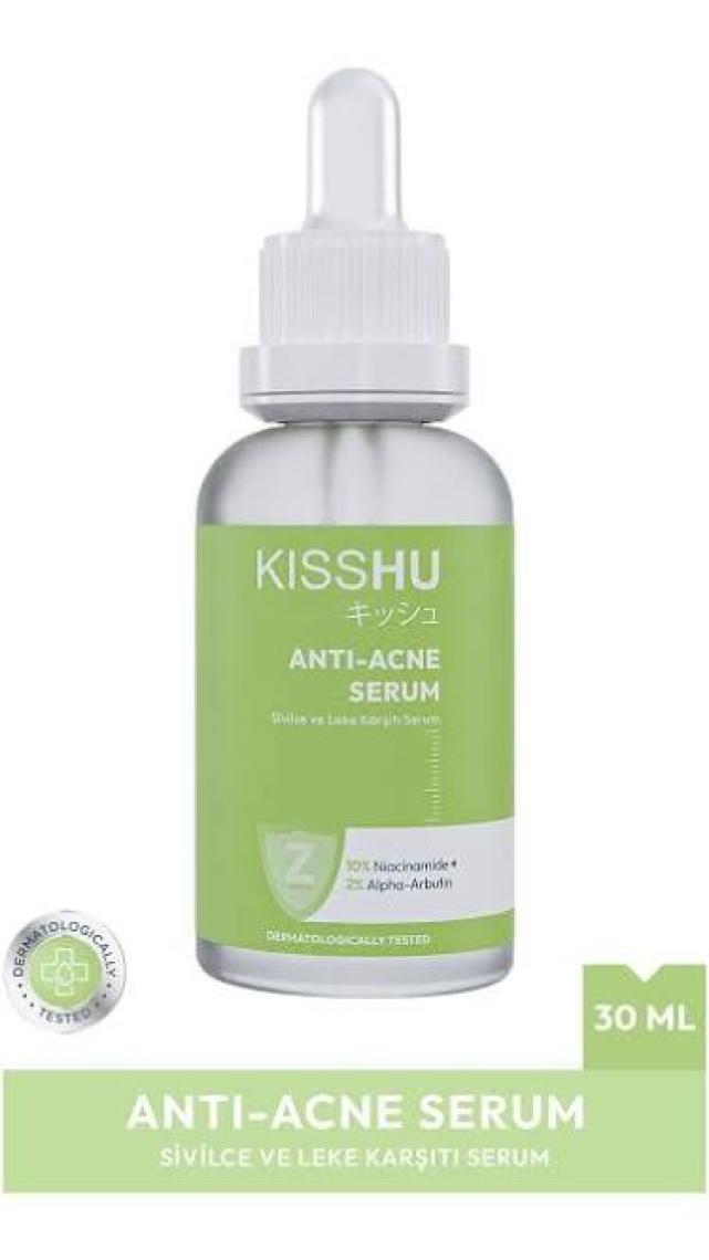 KISSHU Anti-Acne - Leke Karşıtı Arbutin %2, Niacinamide %10 Serum 30 ml