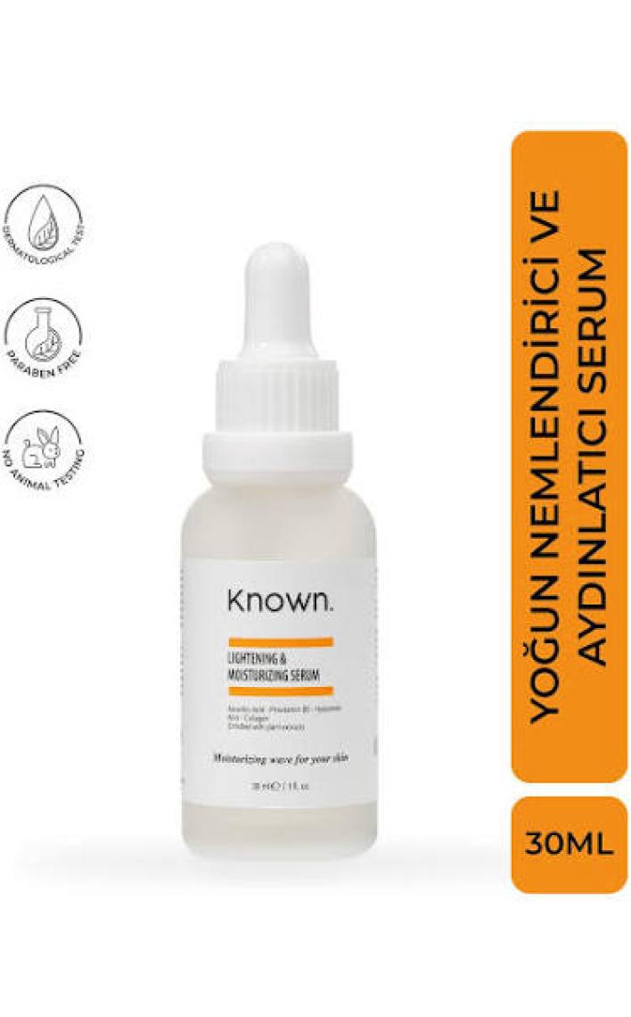 Known Yoğun Nemlendirici Serum 30 Ml (Ascorbic Acid + Provitamin B5 + Hyaluronic Acid + Collagen)