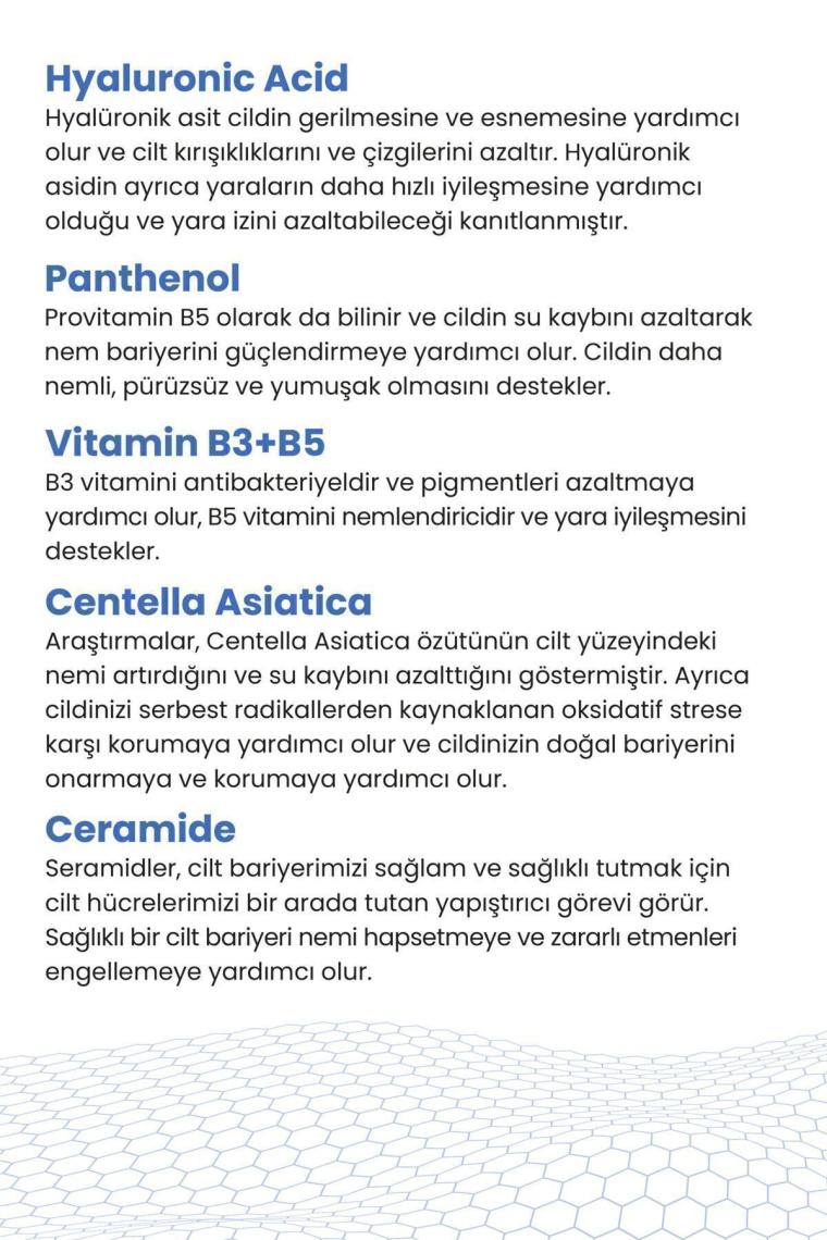 Yoğun Nemlendirici Hyaluronik Asit Cilt Serumu 30ml Vegan Kırışıklık Karşıtı (%2 Hyaluronic Acid)