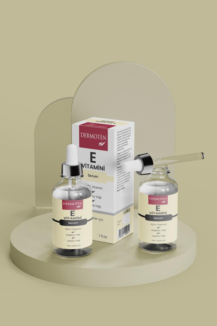Dermoten E Vitamini Nemlendiricili Cilt Bakım Serum 30 ml