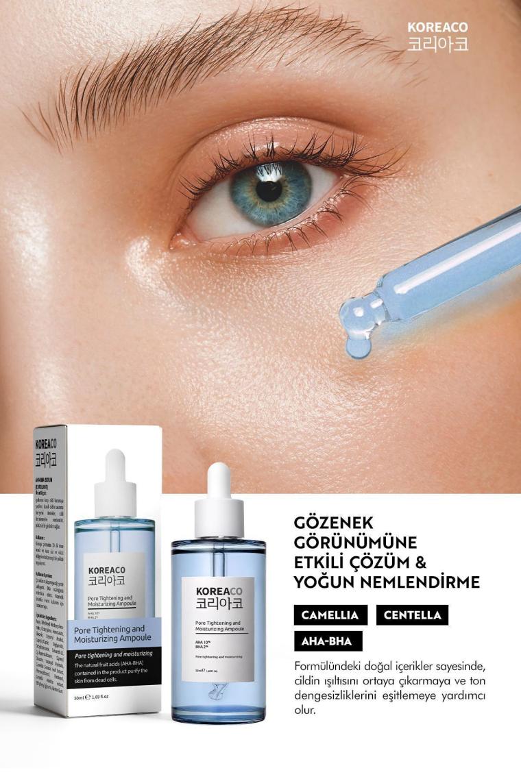 Koreaco Mavi Aha & Bha Canlandırıcı & Nemlendirici Ampoule