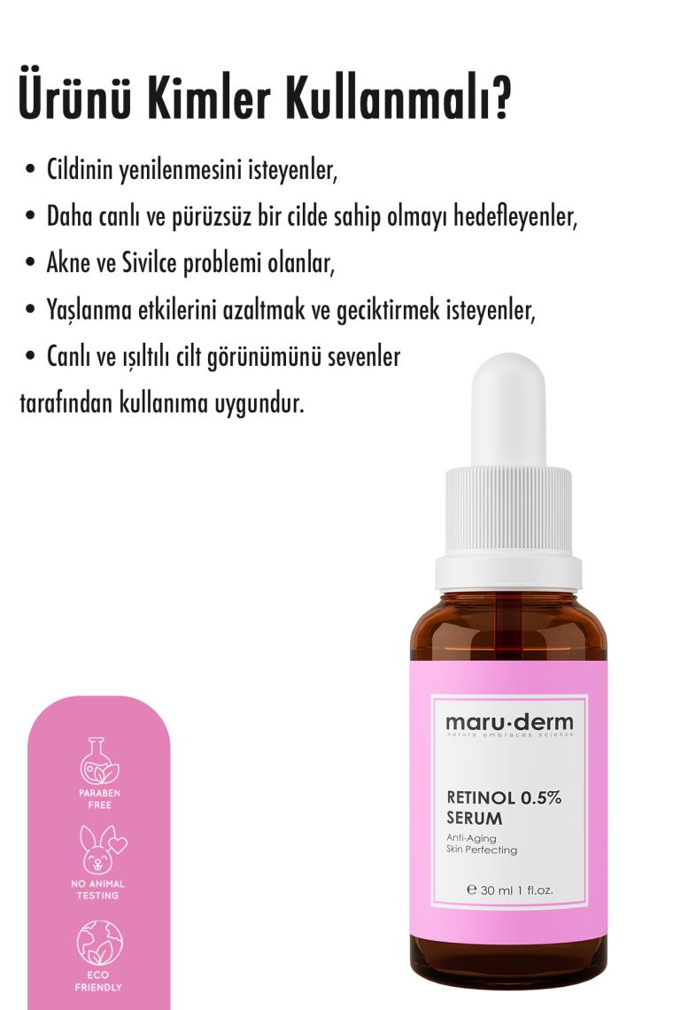 Maruderm Retinol 0.5% Cilt Yenileyici Bakım Serumu 30 Ml
