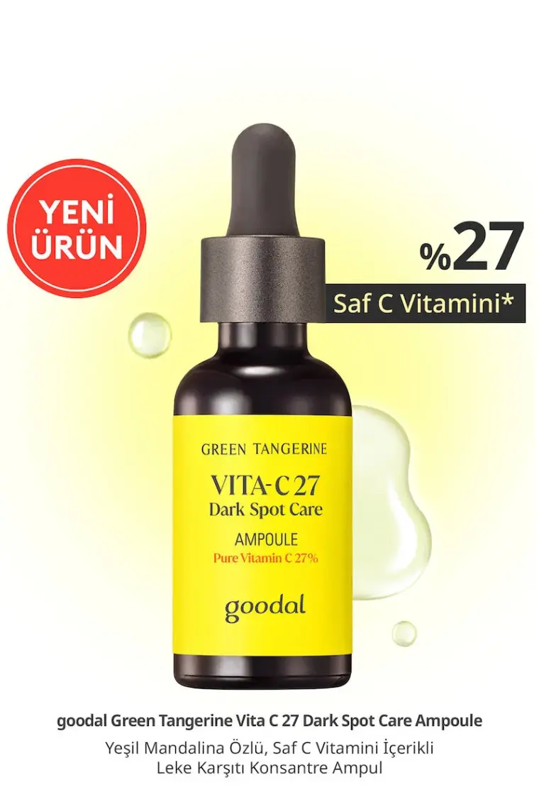 Goodal Green Tangerine Vita C 27 Dark Spot Care Ampoule - %27 Saf C Vitaminli Leke Karşıtı Ampul