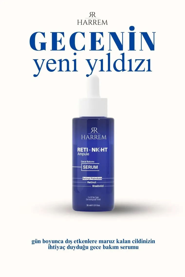 Harrem Reti-Night Serum Yaşlanma Karşıtı Dolgunlaştırıcı Retinol & Kolajen Serum 30 ml